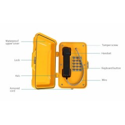 Water Resistant Autodial Industrial Telephone IP67 Weather Resistant Emergency Telephone